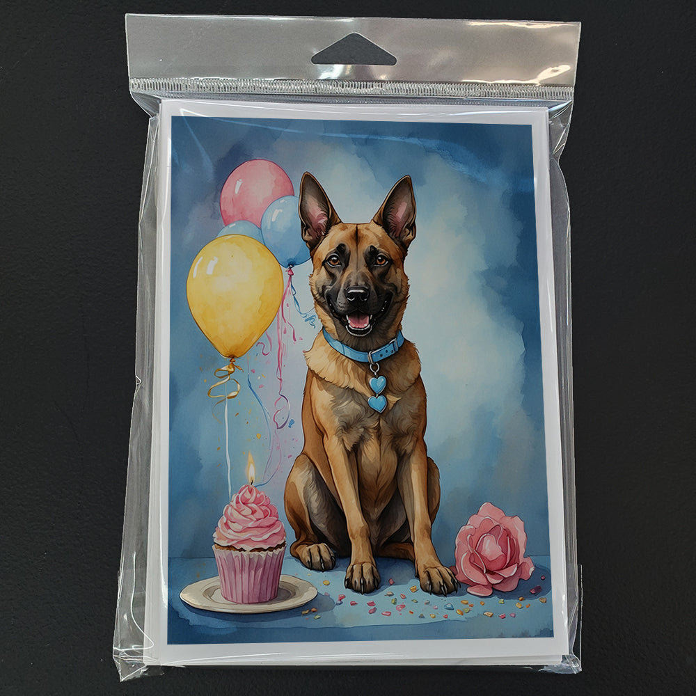Belgian Malinois Happy Birthday Greeting Cards Pack of 8