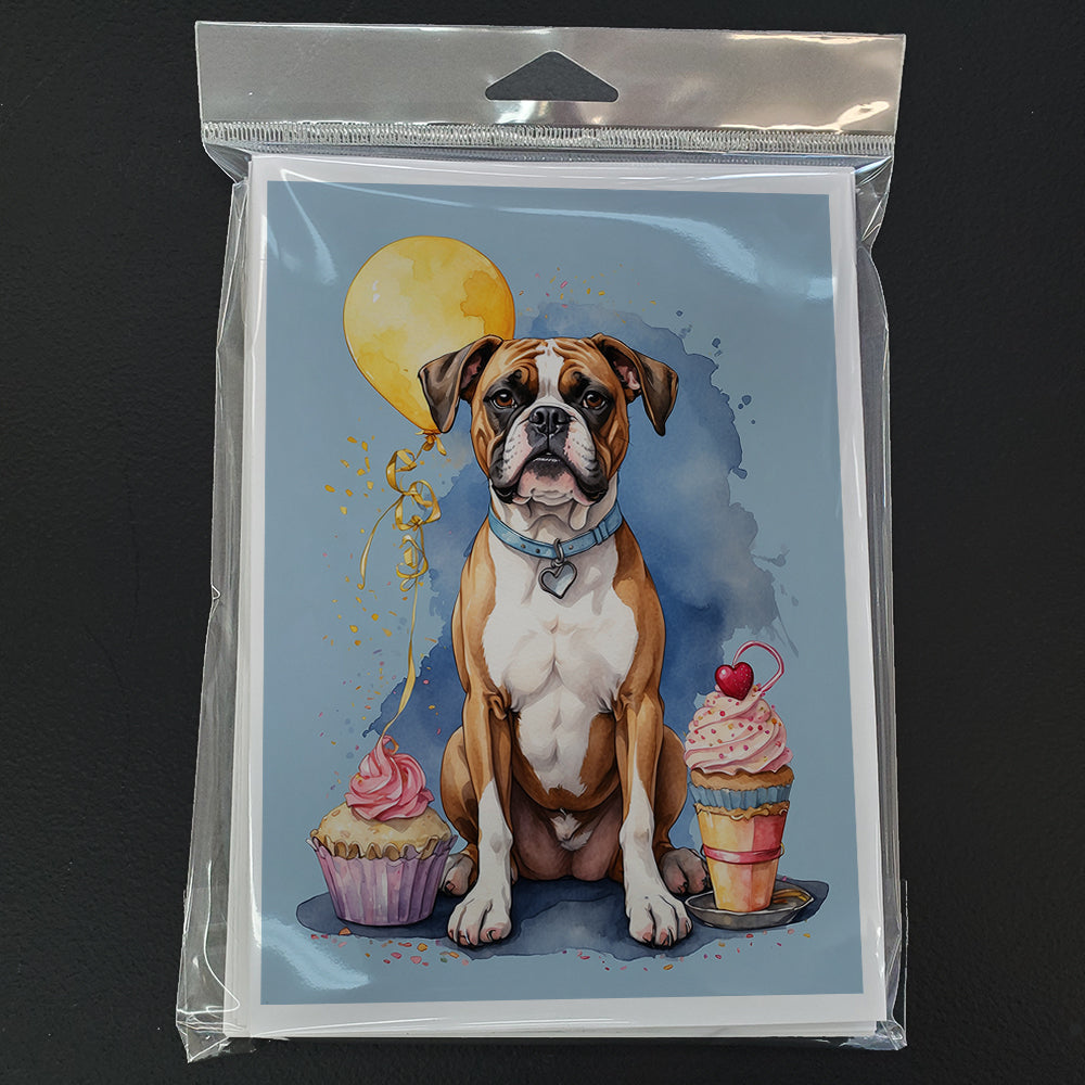Boxer Happy Birthday Greeting Cards Pack of 8
