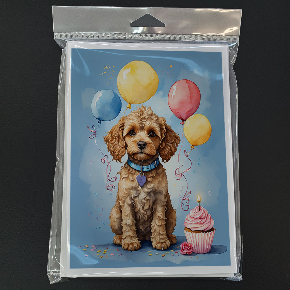 Cockapoo Happy Birthday Greeting Cards Pack of 8