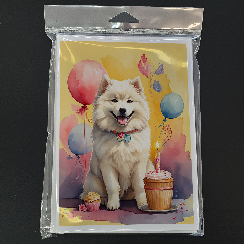 Samoyed Happy Birthday Greeting Cards Pack of 8