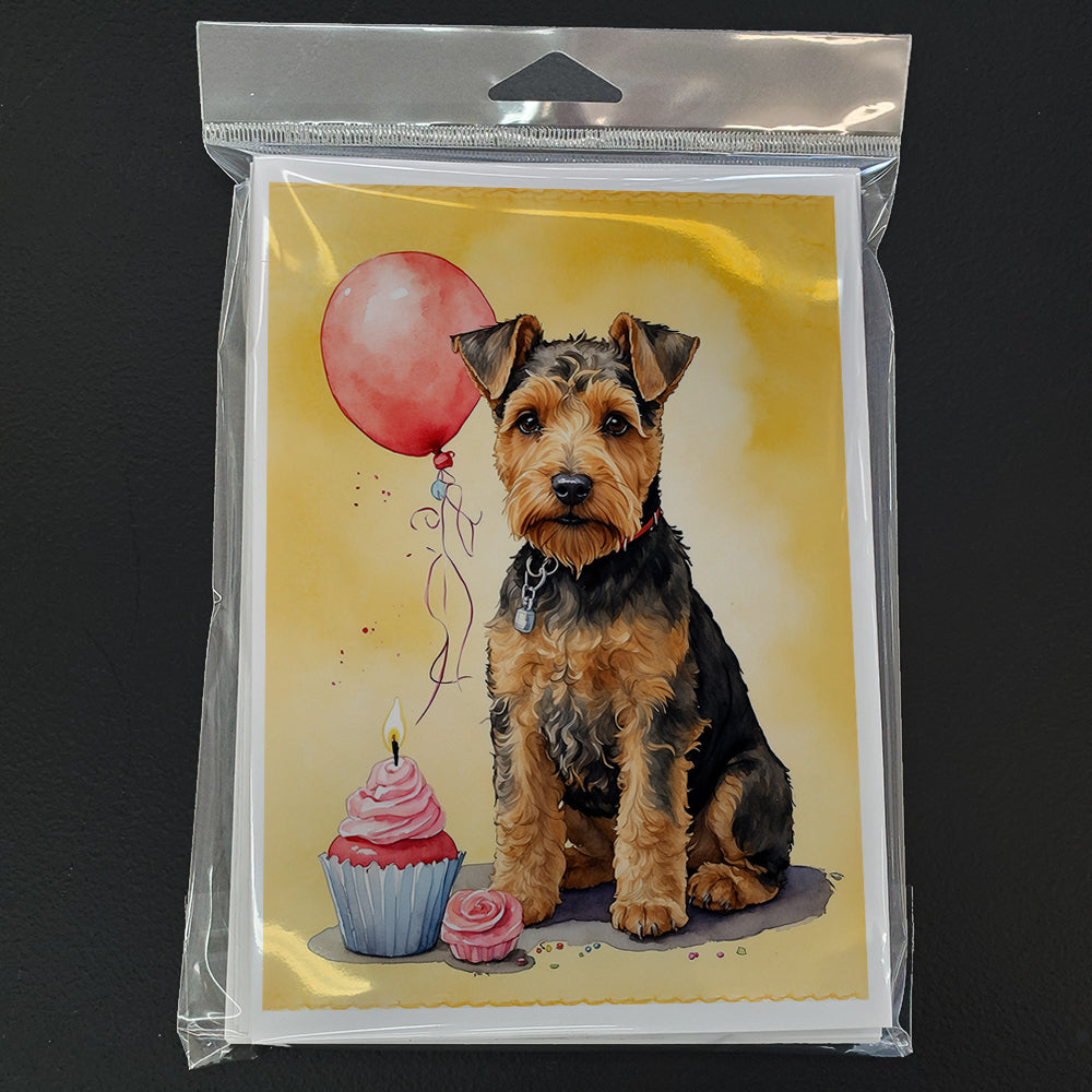 Welsh Terrier Happy Birthday Greeting Cards Pack of 8
