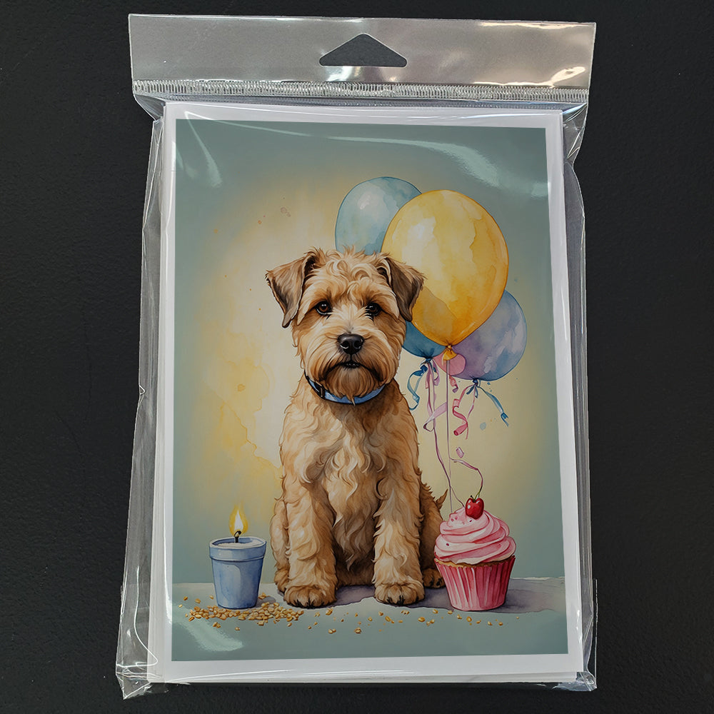 Wheaten Terrier Happy Birthday Greeting Cards Pack of 8