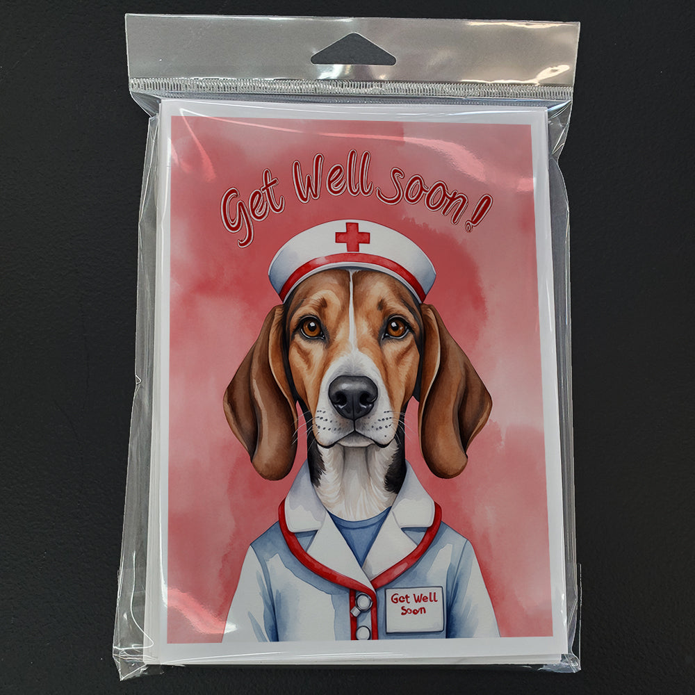 American Foxhound Get Well Soon Greeting Cards Pack of 8
