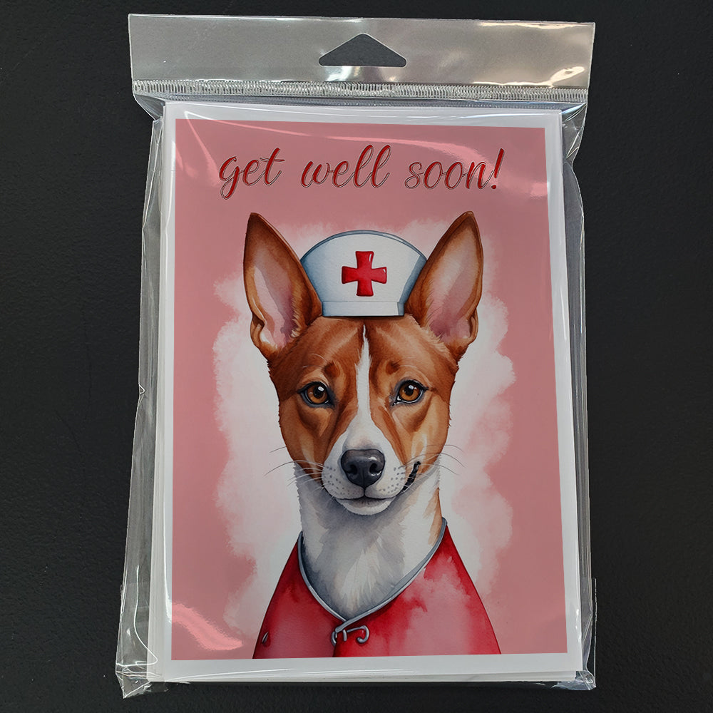 Basenji Get Well Soon Greeting Cards Pack of 8