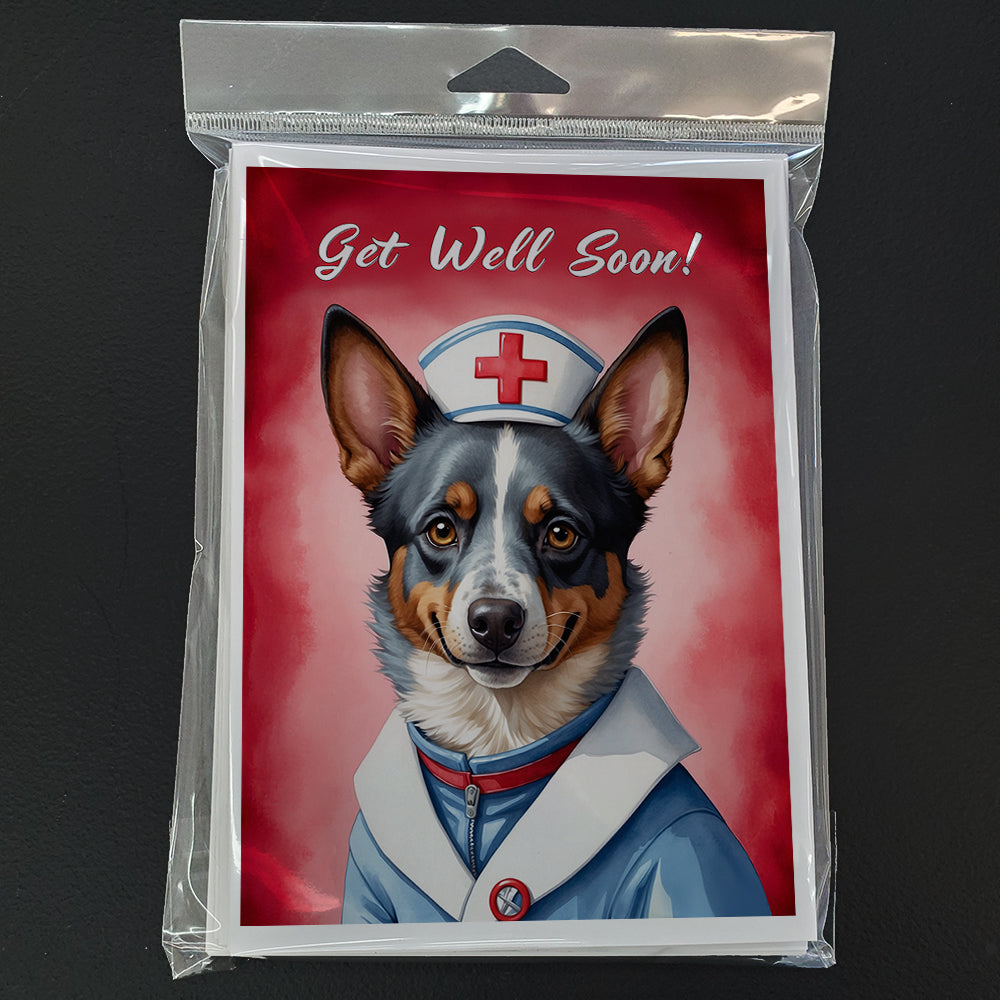 Australian Cattle Dog Get Well Soon Greeting Cards Pack of 8
