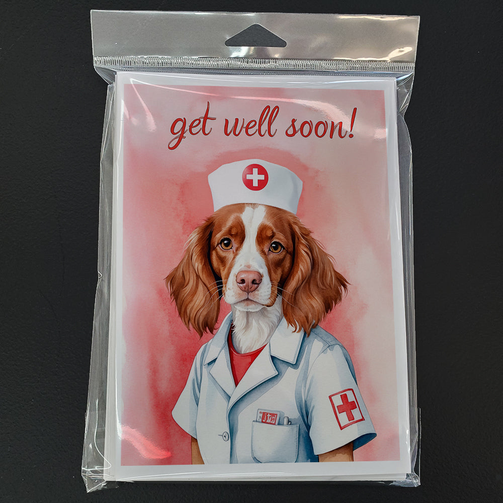 Brittany Get Well Soon Greeting Cards Pack of 8