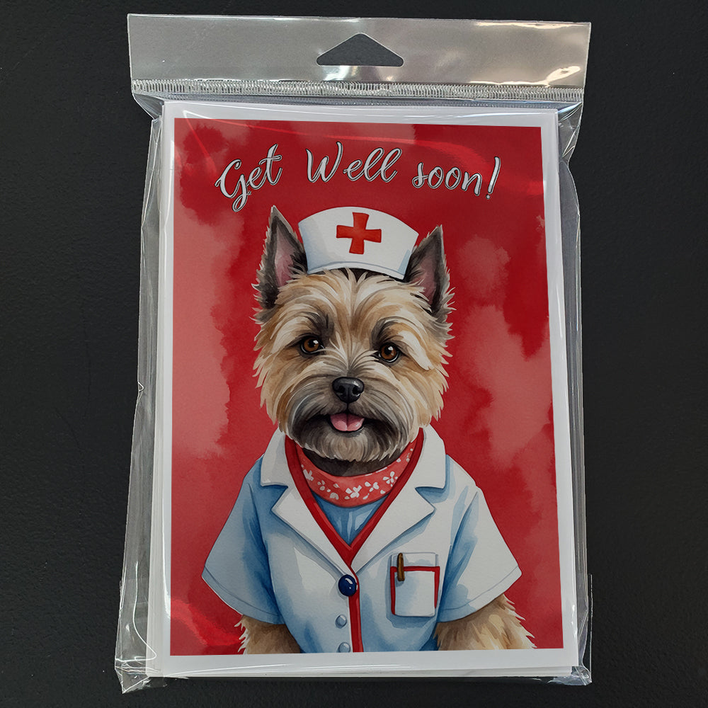 Cairn Terrier Get Well Soon Greeting Cards Pack of 8
