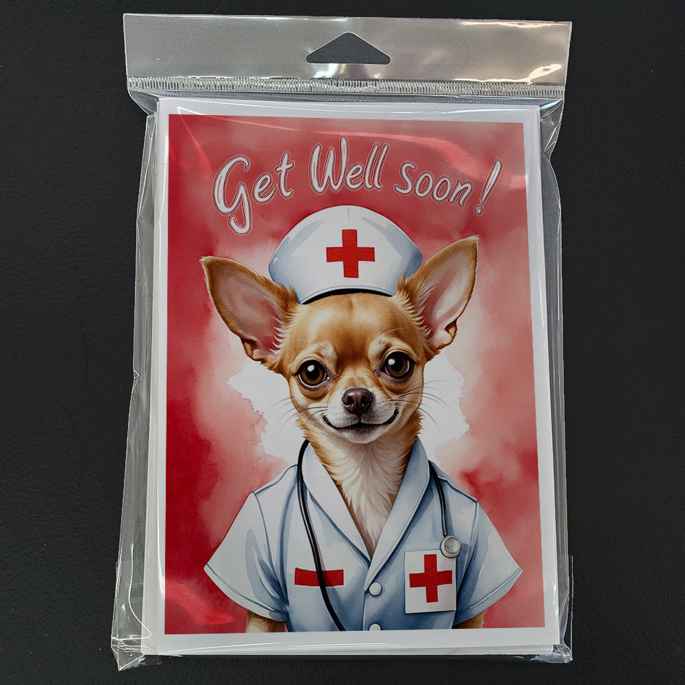 Chihuahua Get Well Soon Greeting Cards Pack of 8