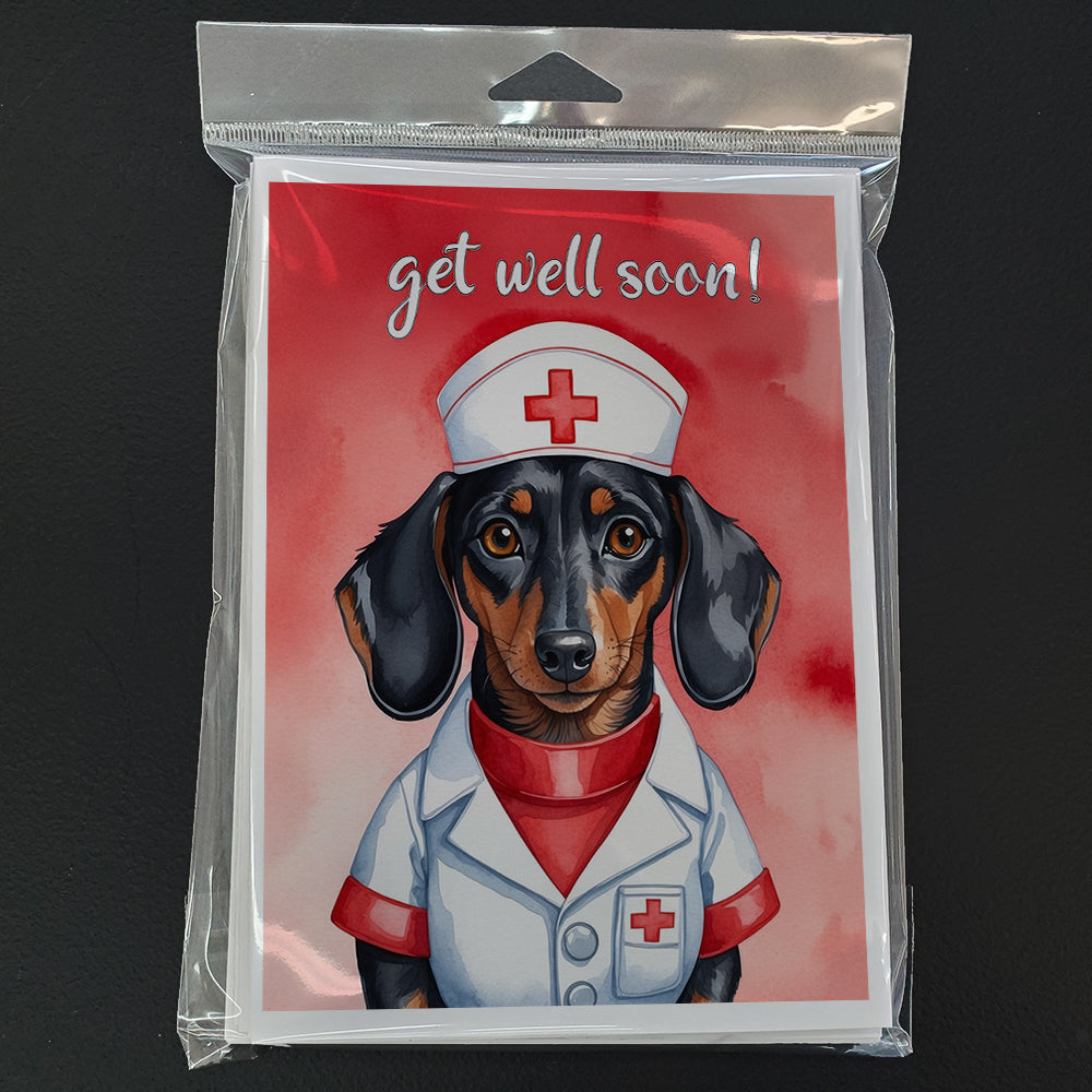 Dachshund Get Well Soon Greeting Cards Pack of 8