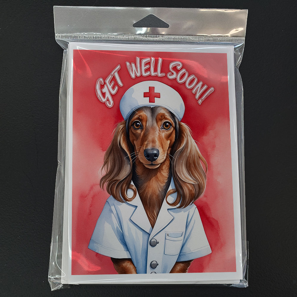 Dachshund Get Well Soon Greeting Cards Pack of 8