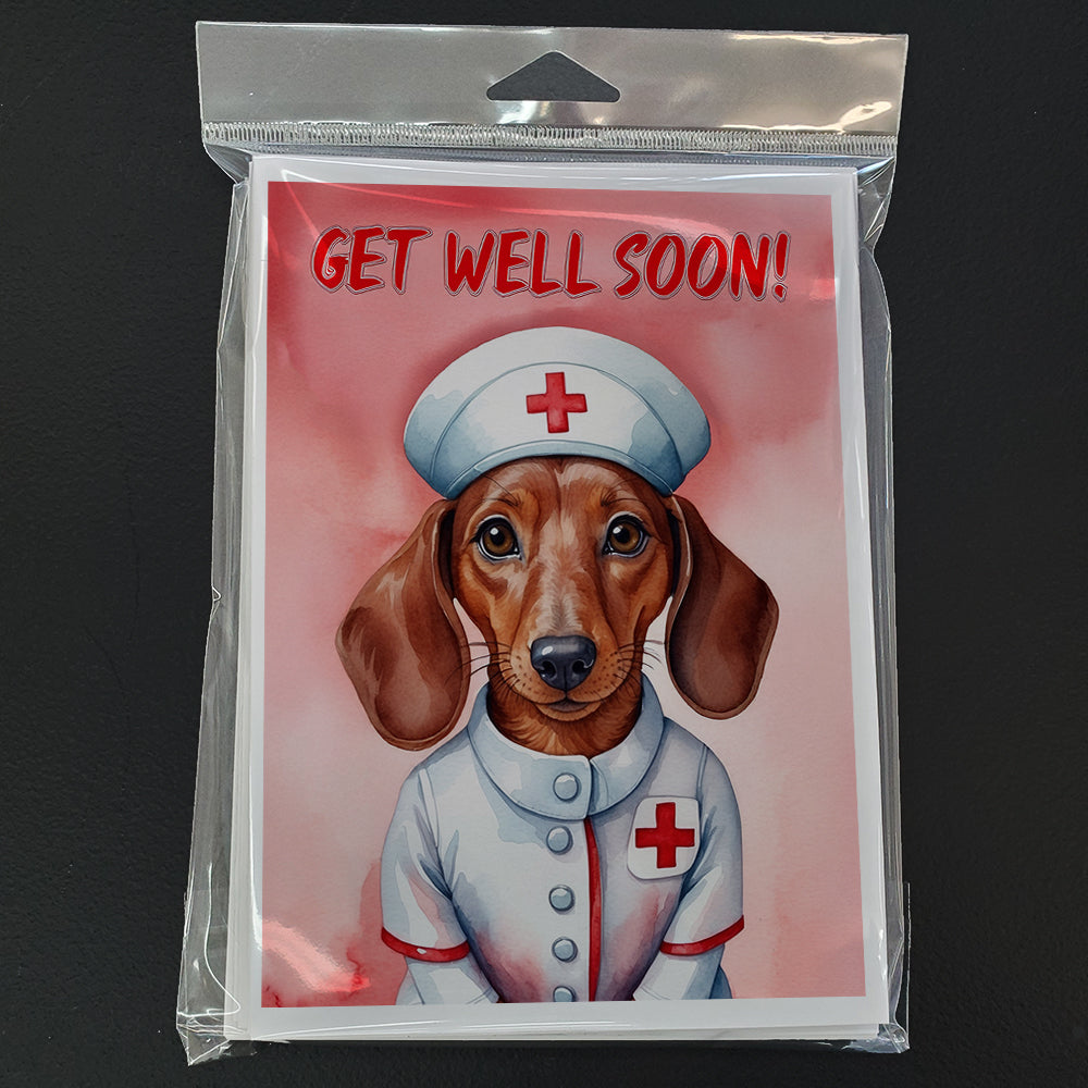 Dachshund Get Well Soon Greeting Cards Pack of 8
