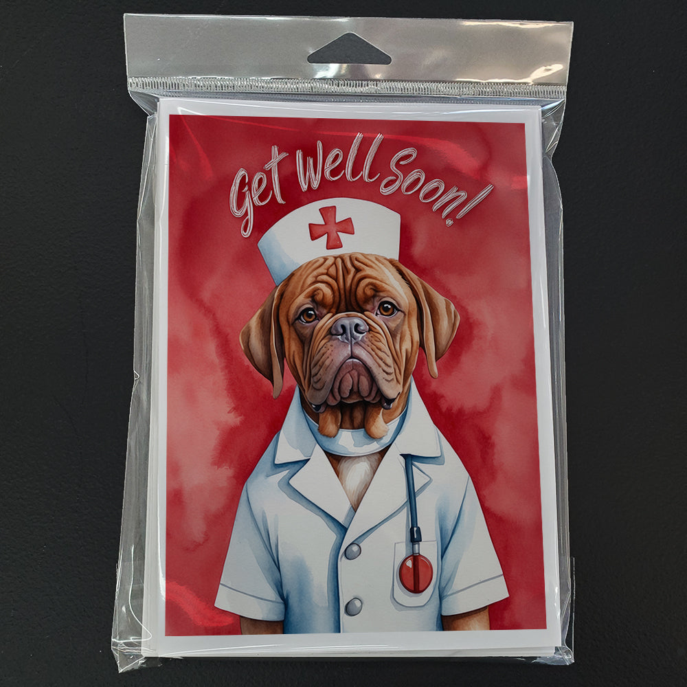 Dogue De Bordeaux Get Well Soon Greeting Cards Pack of 8