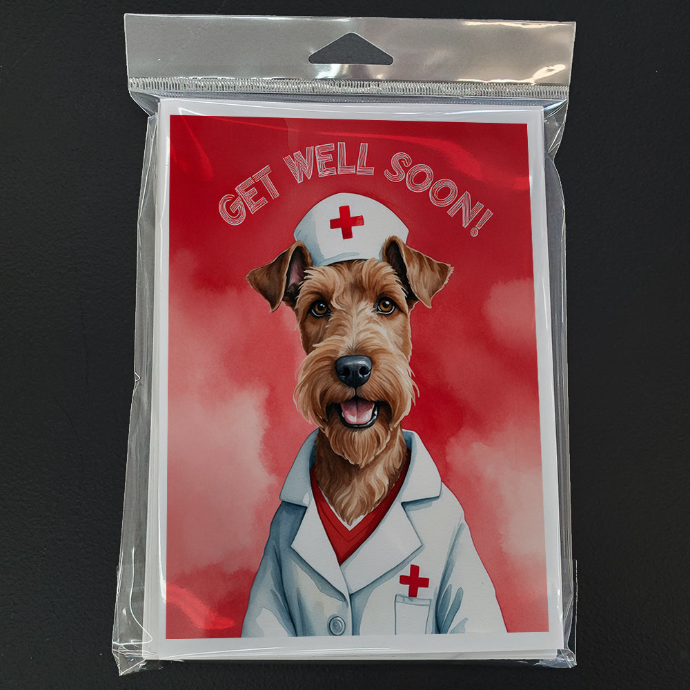 Irish Terrier Get Well Soon Greeting Cards Pack of 8