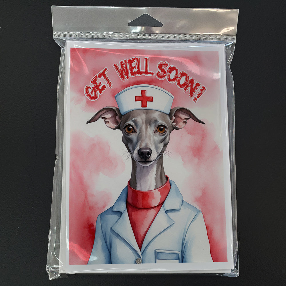 Italian Greyhound Get Well Soon Greeting Cards Pack of 8