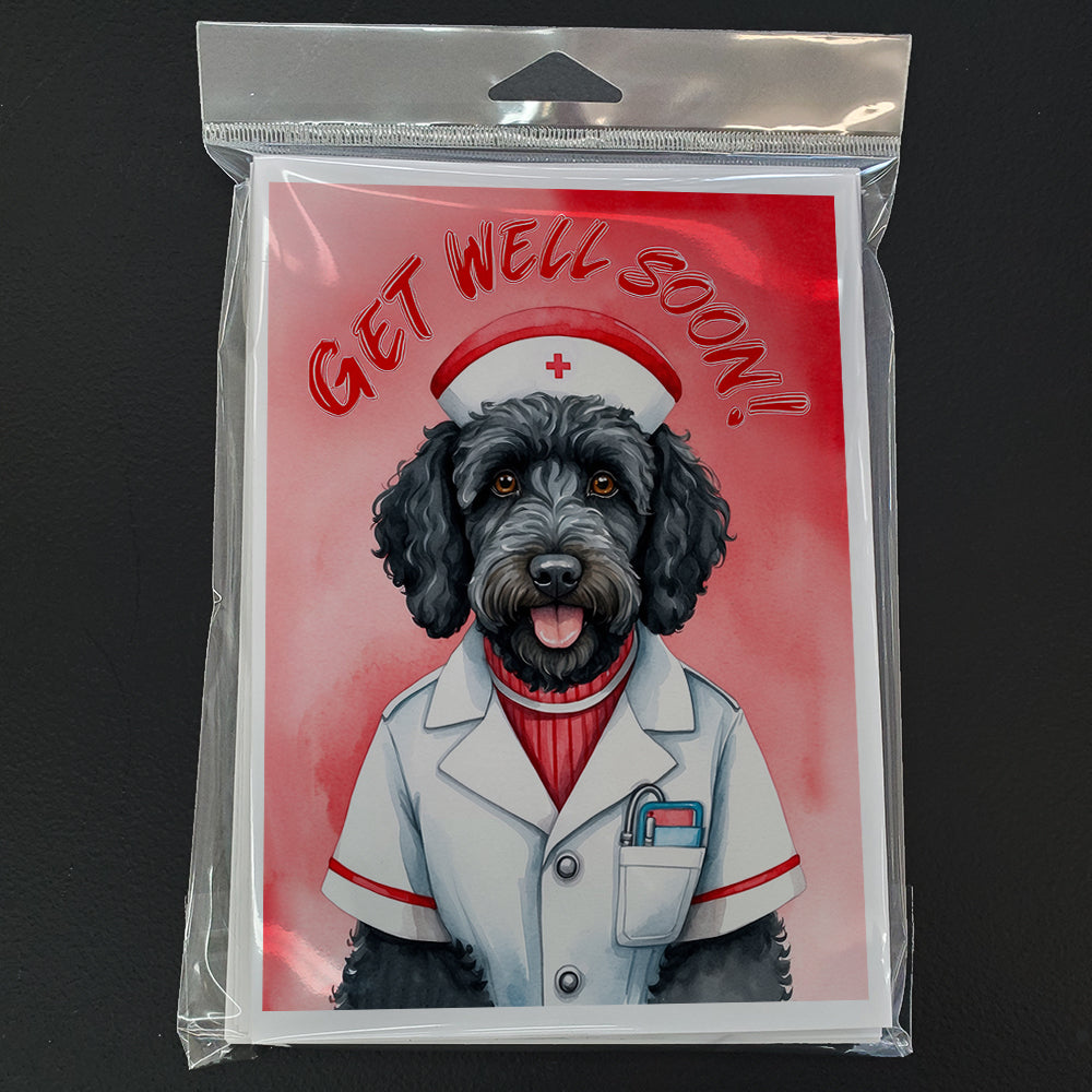 Labradoodle Get Well Soon Greeting Cards Pack of 8