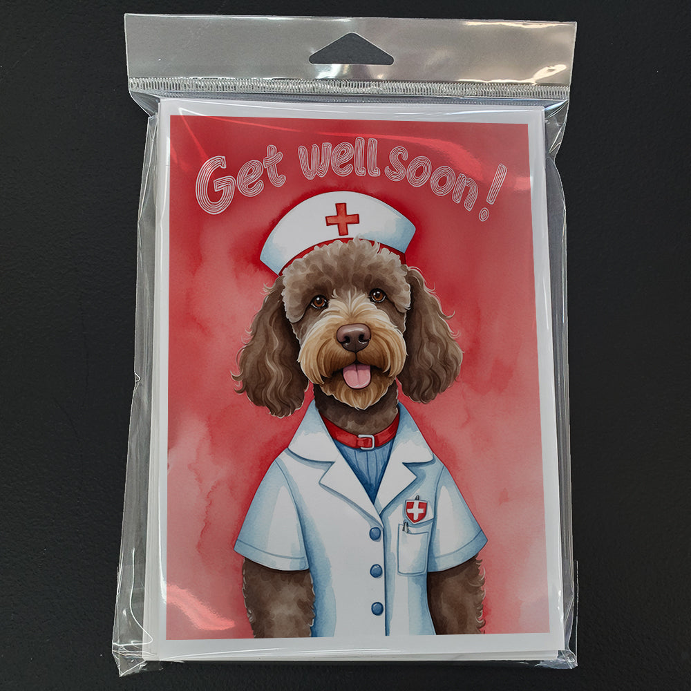 Labradoodle Get Well Soon Greeting Cards Pack of 8