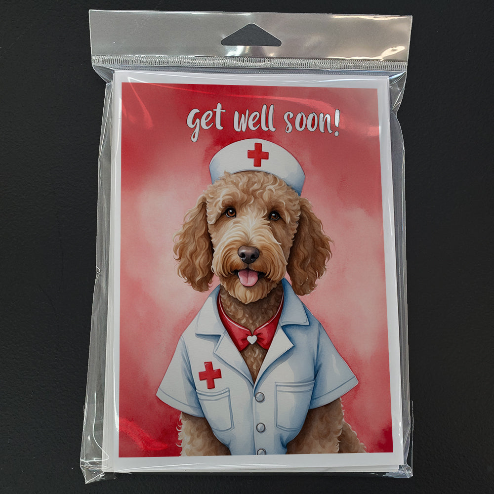 Labradoodle Get Well Soon Greeting Cards Pack of 8