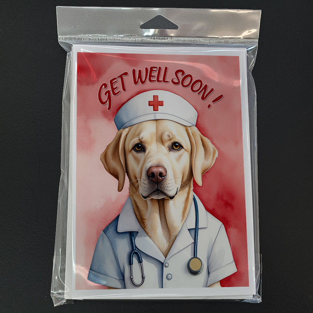 Yellow Labrador Retriever Get Well Soon Greeting Cards Pack of 8