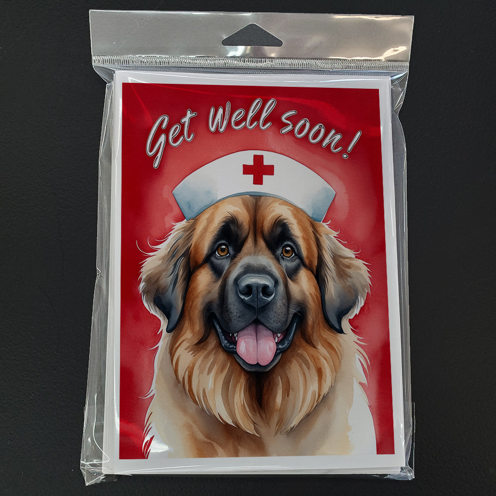Leonberger Get Well Soon Greeting Cards Pack of 8
