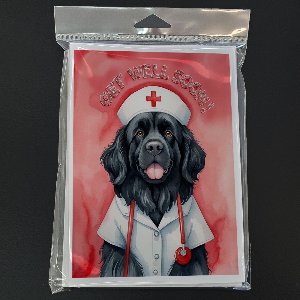 Newfoundland Get Well Soon Greeting Cards Pack of 8