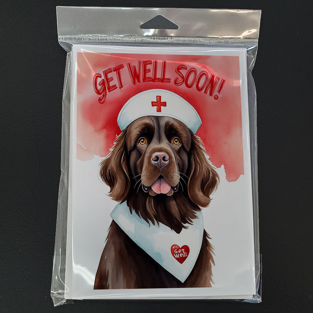 Newfoundland Get Well Soon Greeting Cards Pack of 8