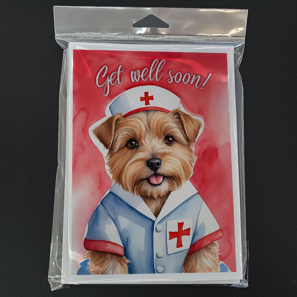 Norfolk Terrier Get Well Soon Greeting Cards Pack of 8