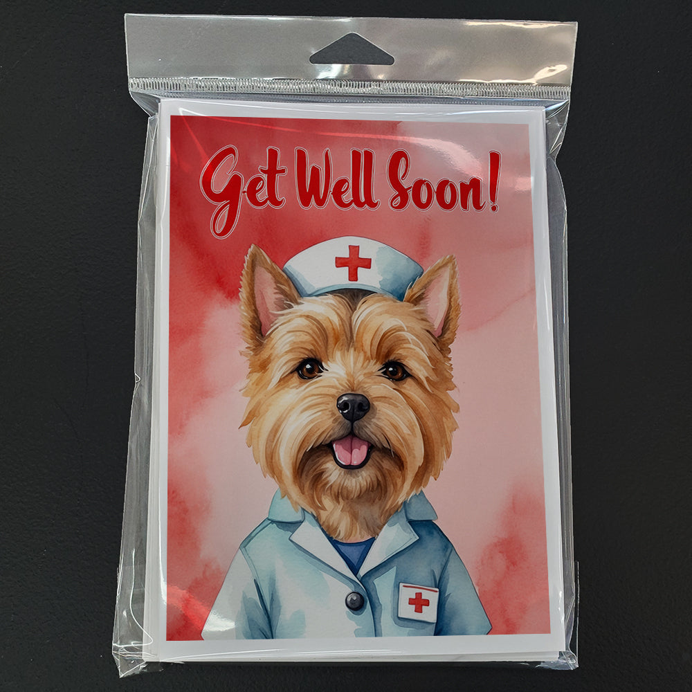 Norwich Terrier Get Well Soon Greeting Cards Pack of 8