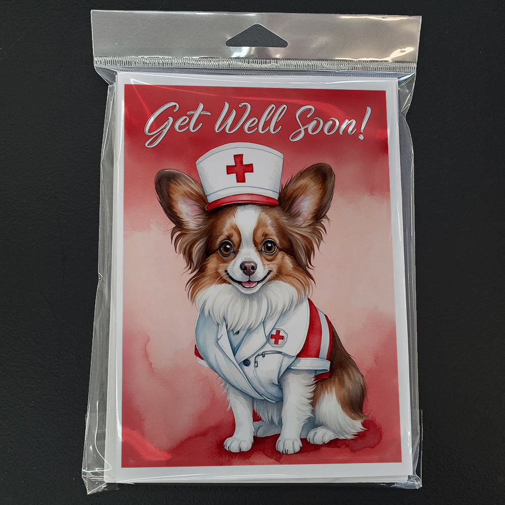 Papillon Get Well Soon Greeting Cards Pack of 8