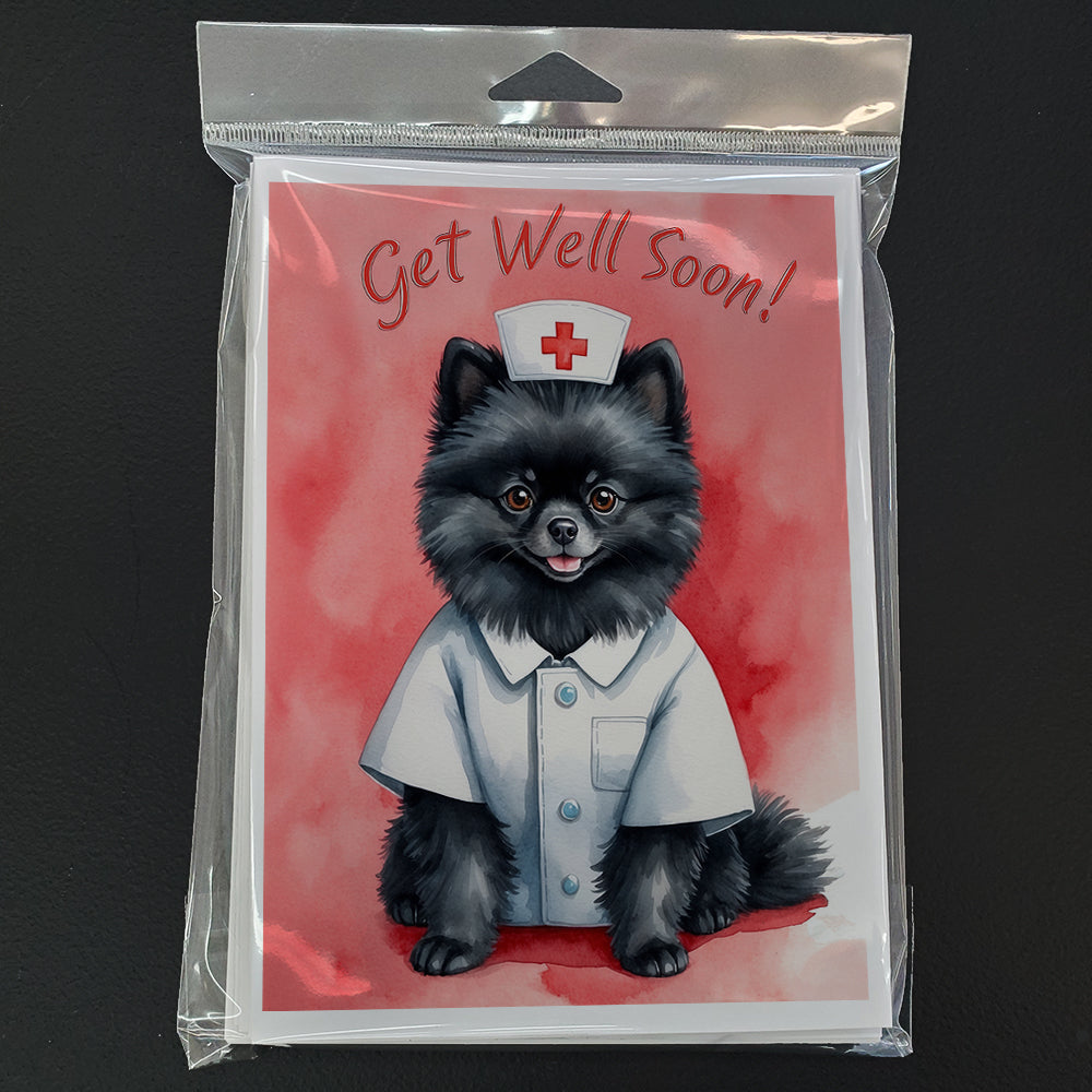 Pomeranian Get Well Soon Greeting Cards Pack of 8