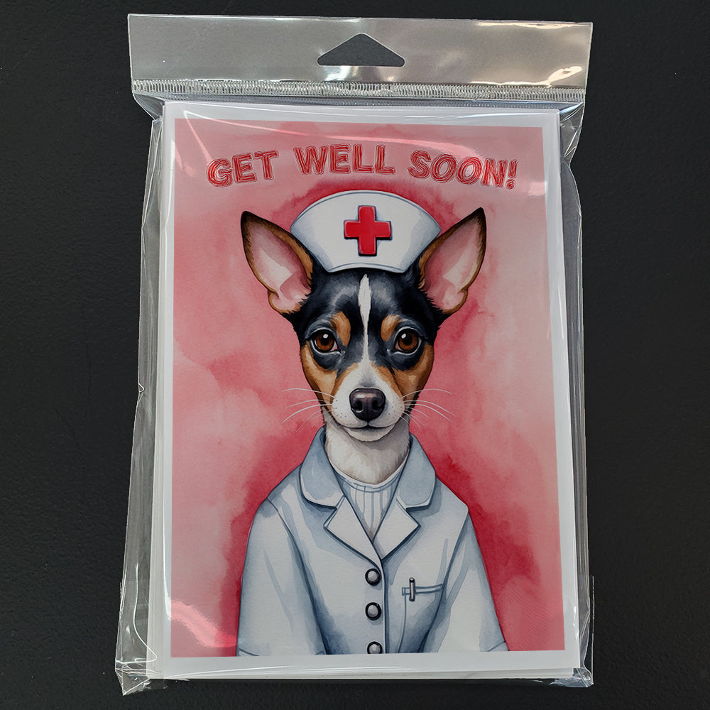 Rat Terrier Get Well Soon Greeting Cards Pack of 8