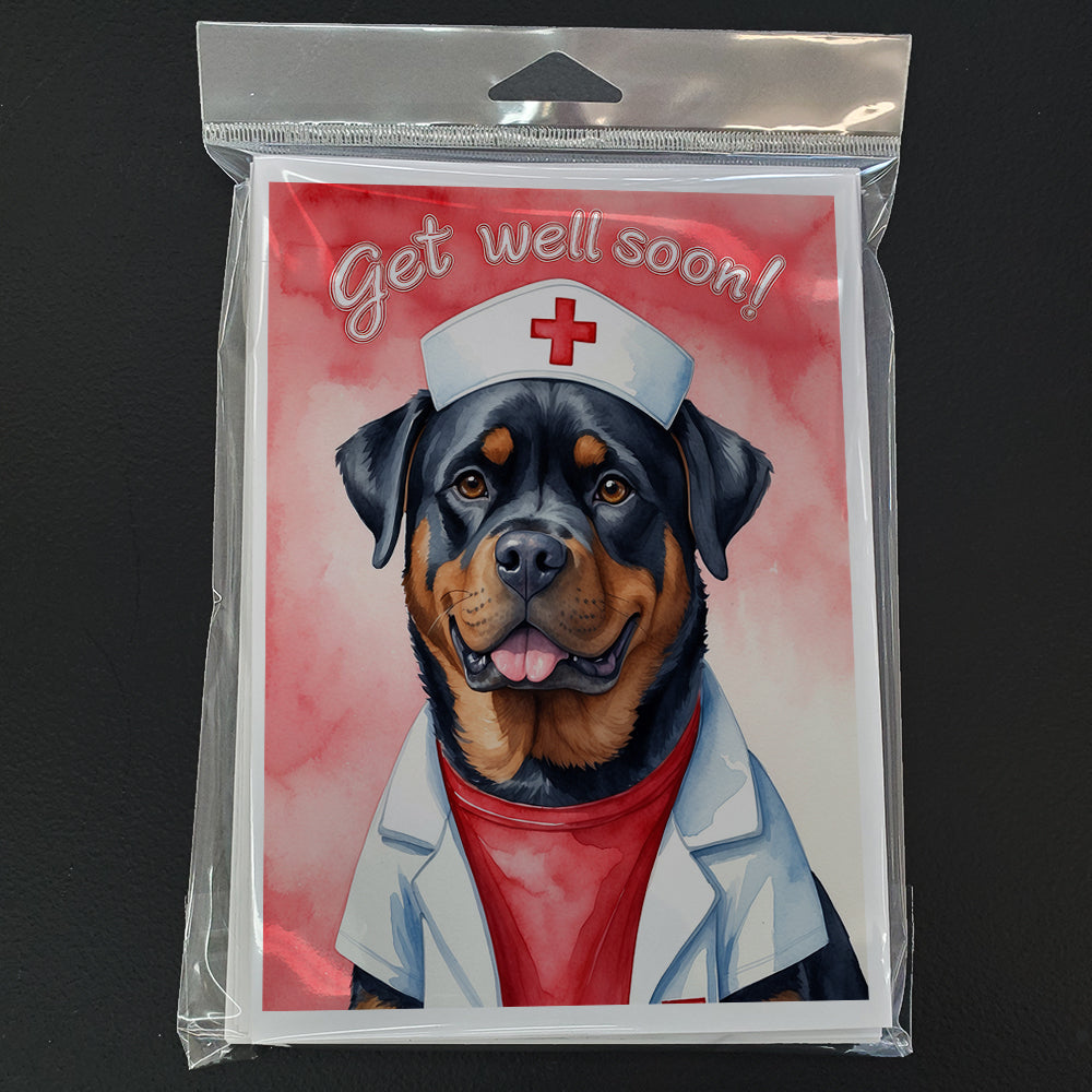 Rottweiler Get Well Soon Greeting Cards Pack of 8