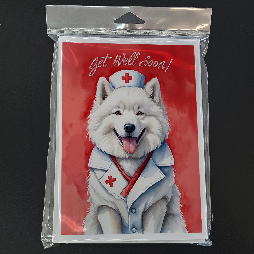 Samoyed Get Well Soon Greeting Cards Pack of 8