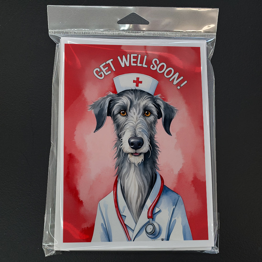 Scottish Deerhound Get Well Soon Greeting Cards Pack of 8