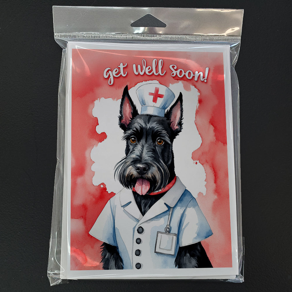 Scottish Terrier Get Well Soon Greeting Cards Pack of 8