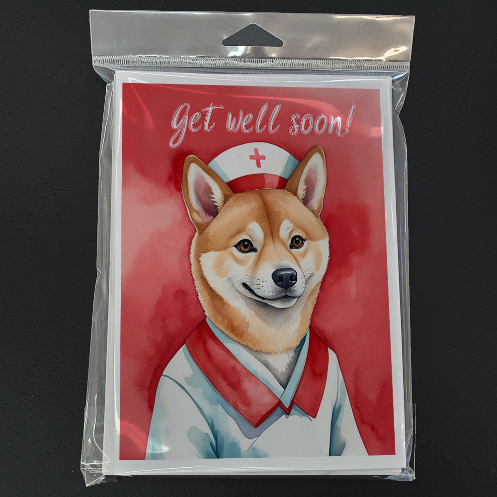 Shiba Inu Get Well Soon Greeting Cards Pack of 8