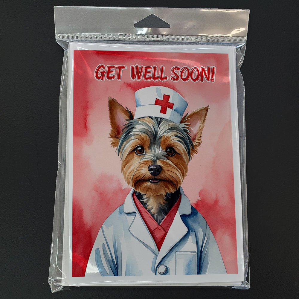 Silky Terrier Get Well Soon Greeting Cards Pack of 8