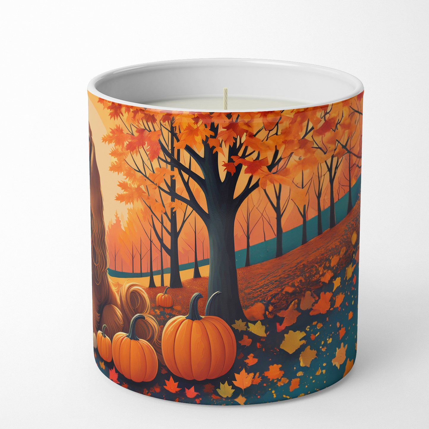 Afghan Hound Fall Decorative Soy Candle