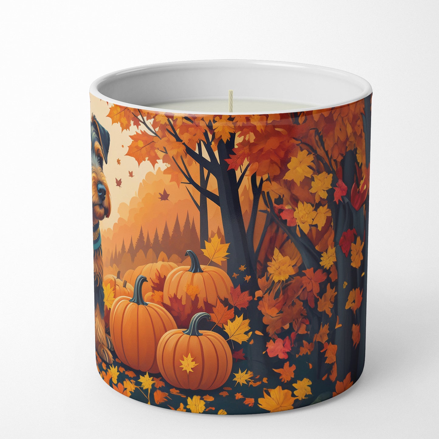 Airedale Terrier Fall Decorative Soy Candle