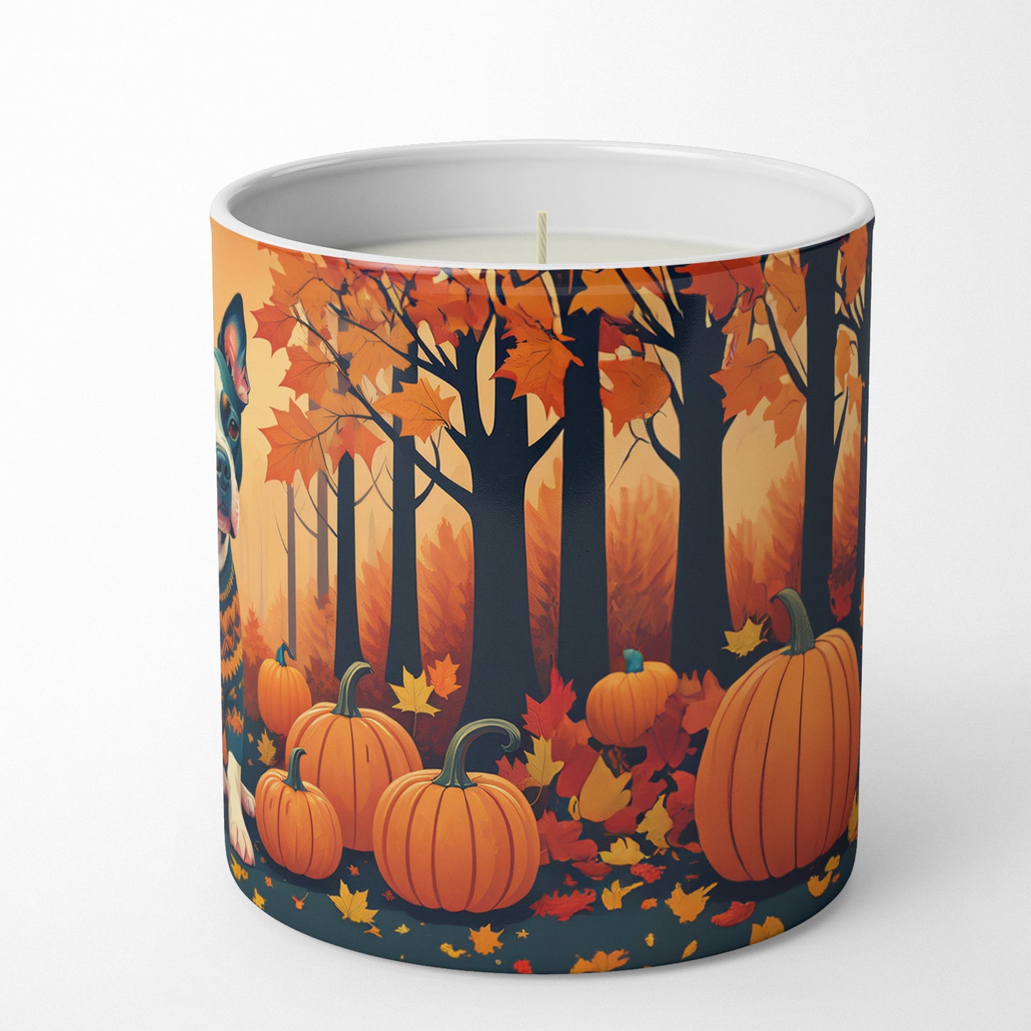 Pit Bull Terrier Fall Decorative Soy Candle