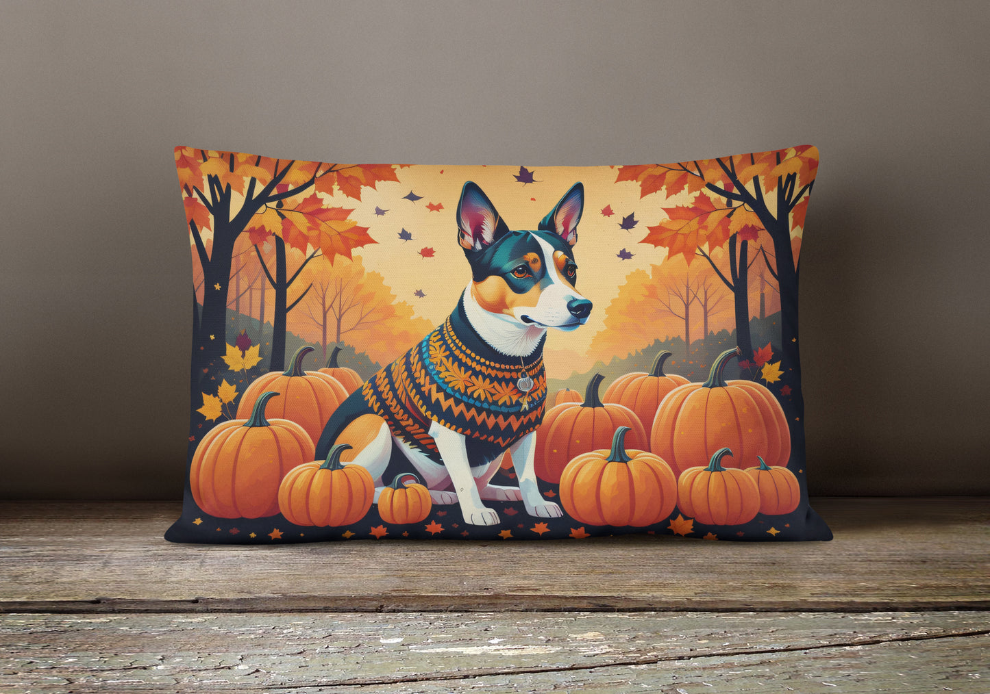 Basenji Fall Throw Pillow