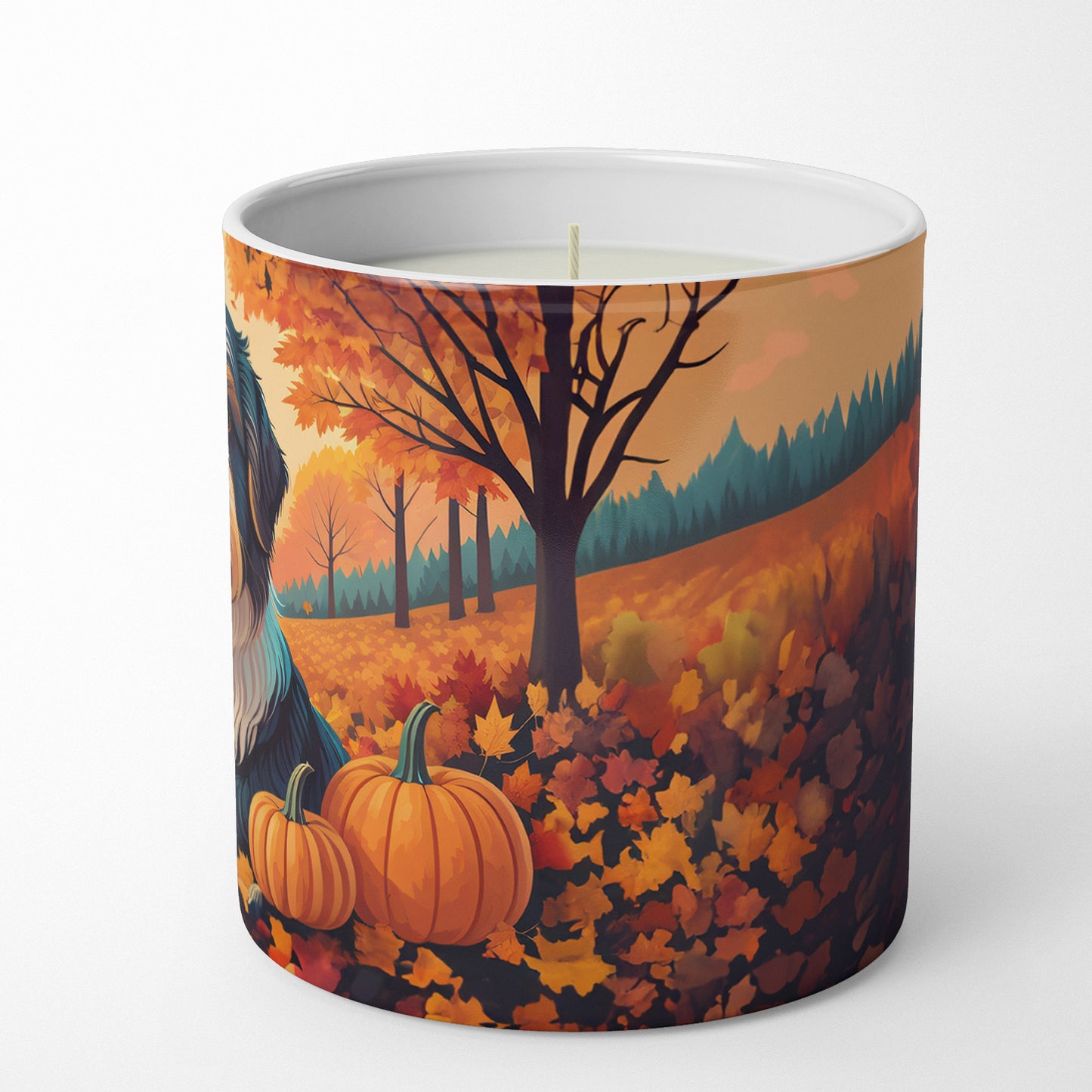 Bearded Collie Fall Decorative Soy Candle
