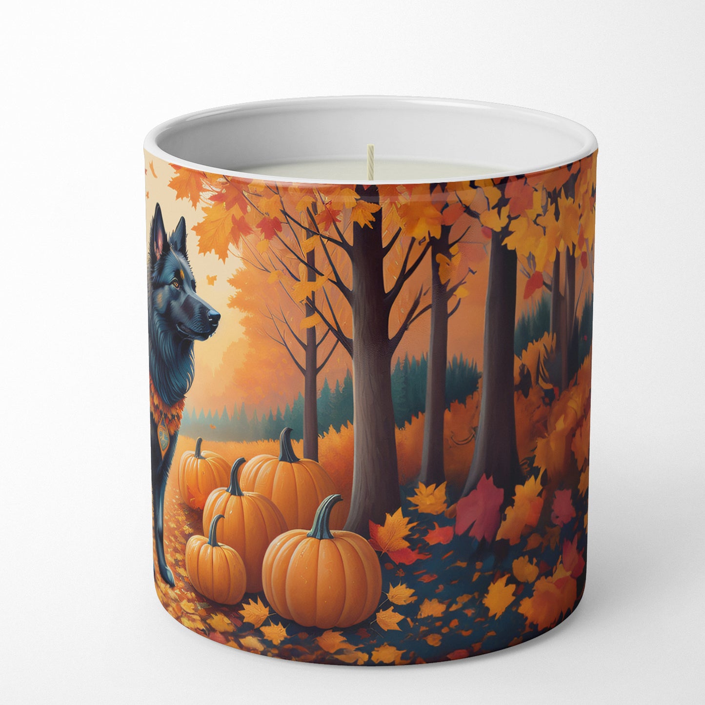 Belgian Sheepdog Fall Decorative Soy Candle