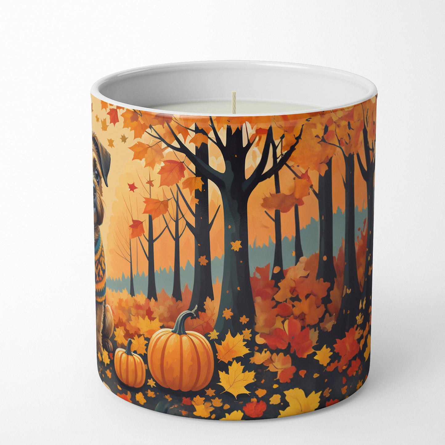 Border Terrier Fall Decorative Soy Candle