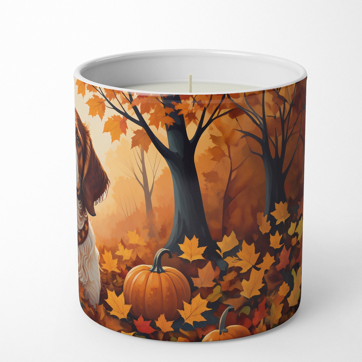 Brittany Spaniel Fall Decorative Soy Candle