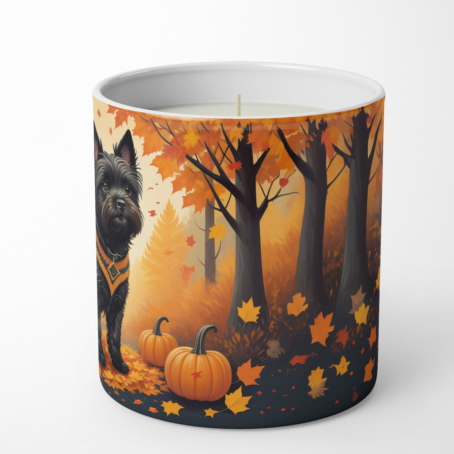 Black Cairn Terrier Fall Decorative Soy Candle