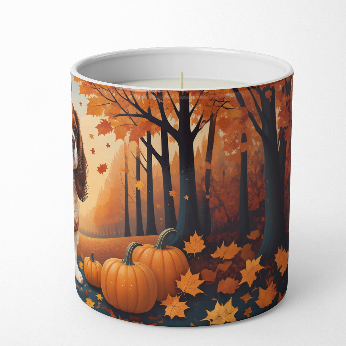Cavalier Spaniel Fall Decorative Soy Candle
