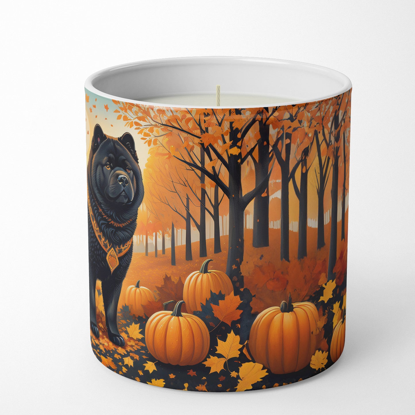 Black Chow Chow Fall Decorative Soy Candle