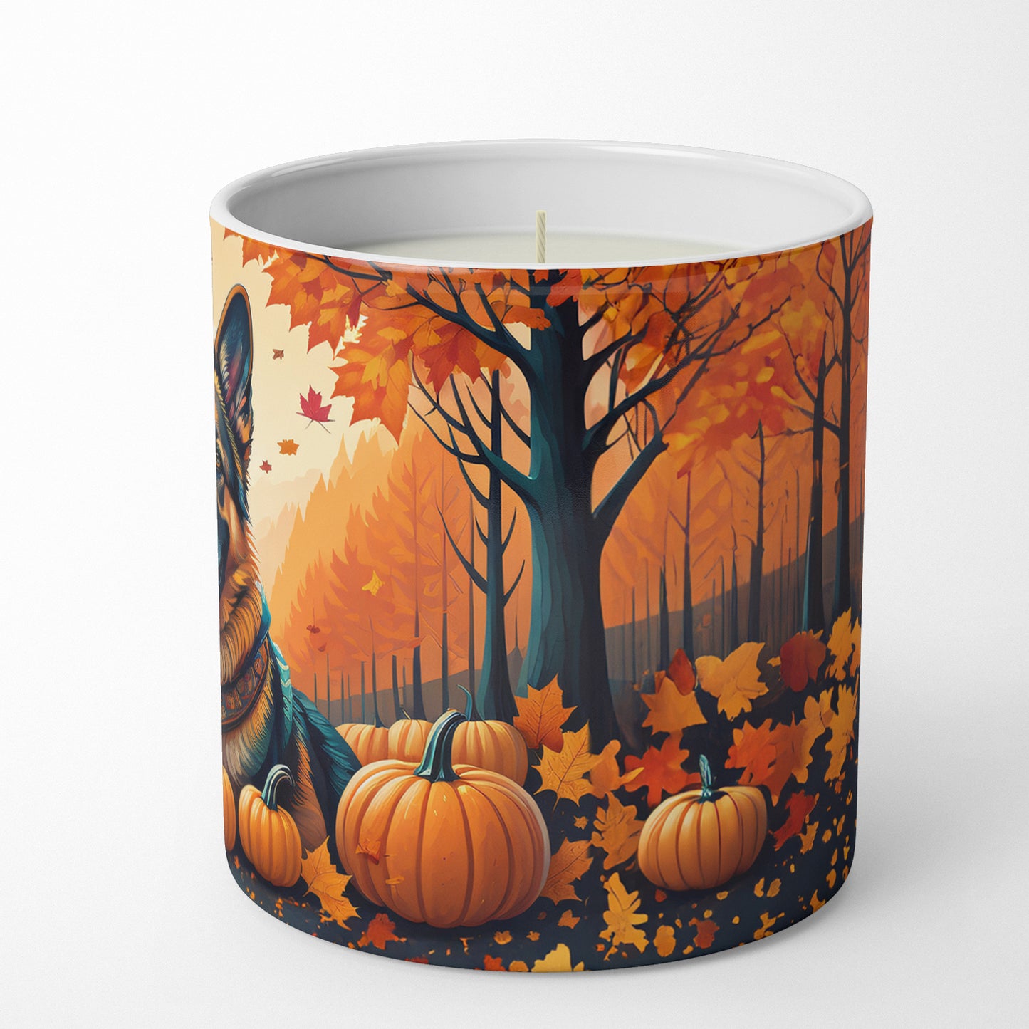 German Shepherd Fall Decorative Soy Candle