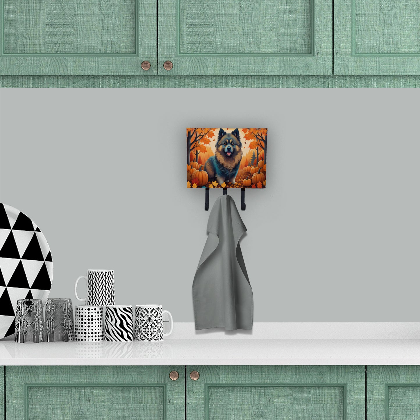 Keeshond Fall Leash or Key Holder