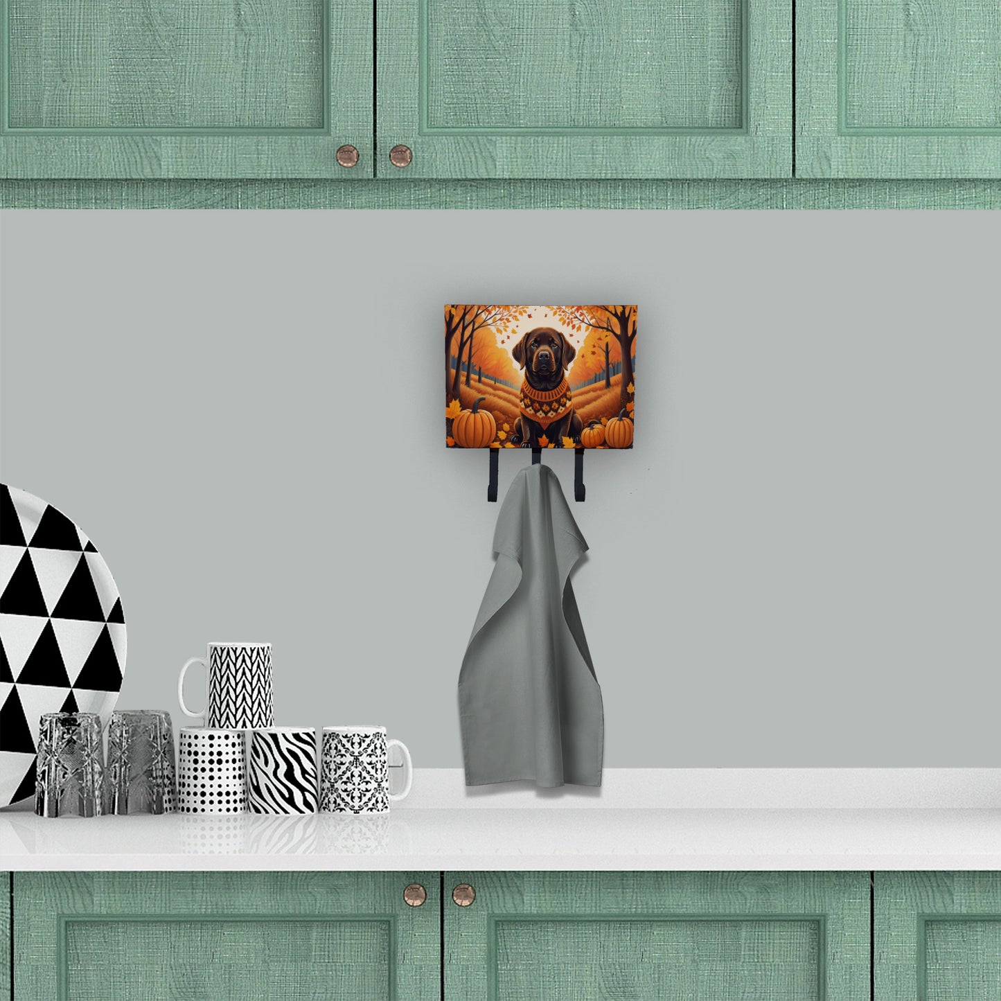 Chocolate Labrador Retriever Fall Leash or Key Holder